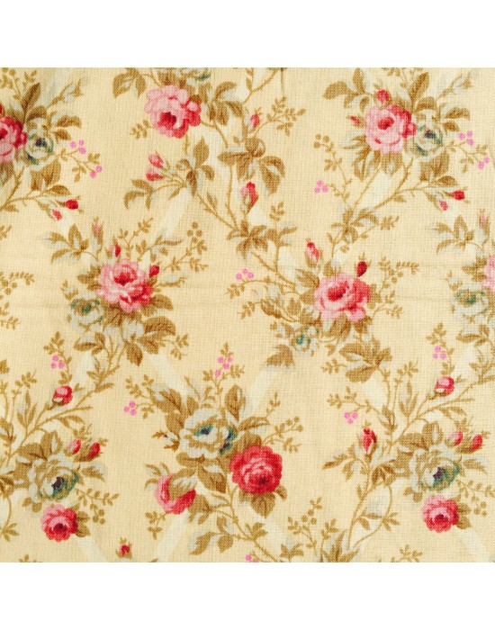 Tela patchwork rosas rojas -10 x 114 cm Tela patchwork rosas rojas -10 x 114 cm
