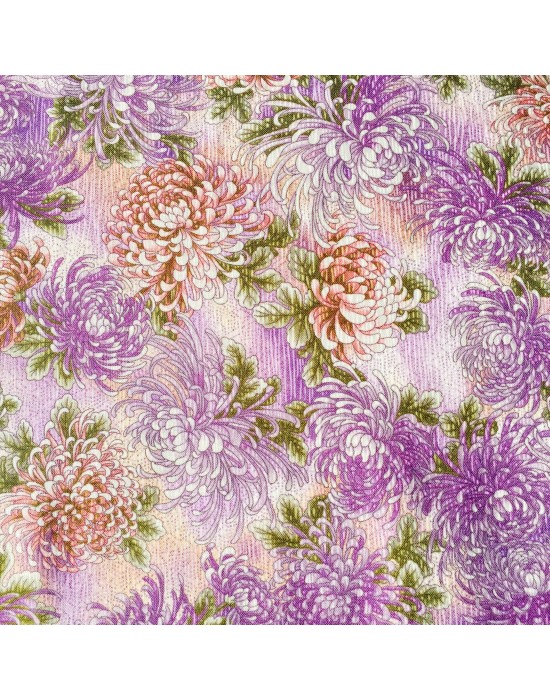 Tela patchwork flores  - 10 x 1.14cm