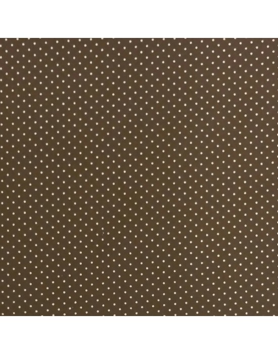 Tela lunares blancos sobre fondo marrón - 10 x 140 cm Tela lunares blancos sobre fondo marrón - 10 x 140 cm
