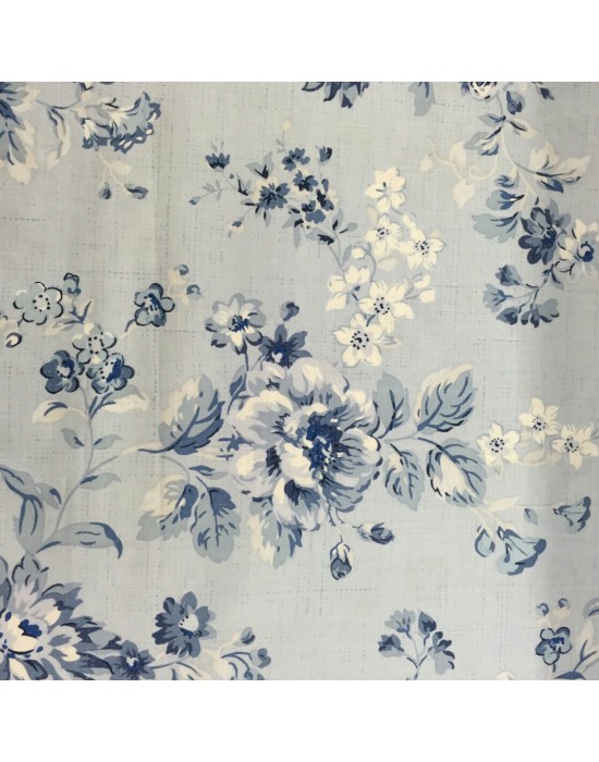 Tela patchwork azul con estampado flores - 10 x 114 cm Tela patchwork azul con estampado flores - 10 x 114 cm