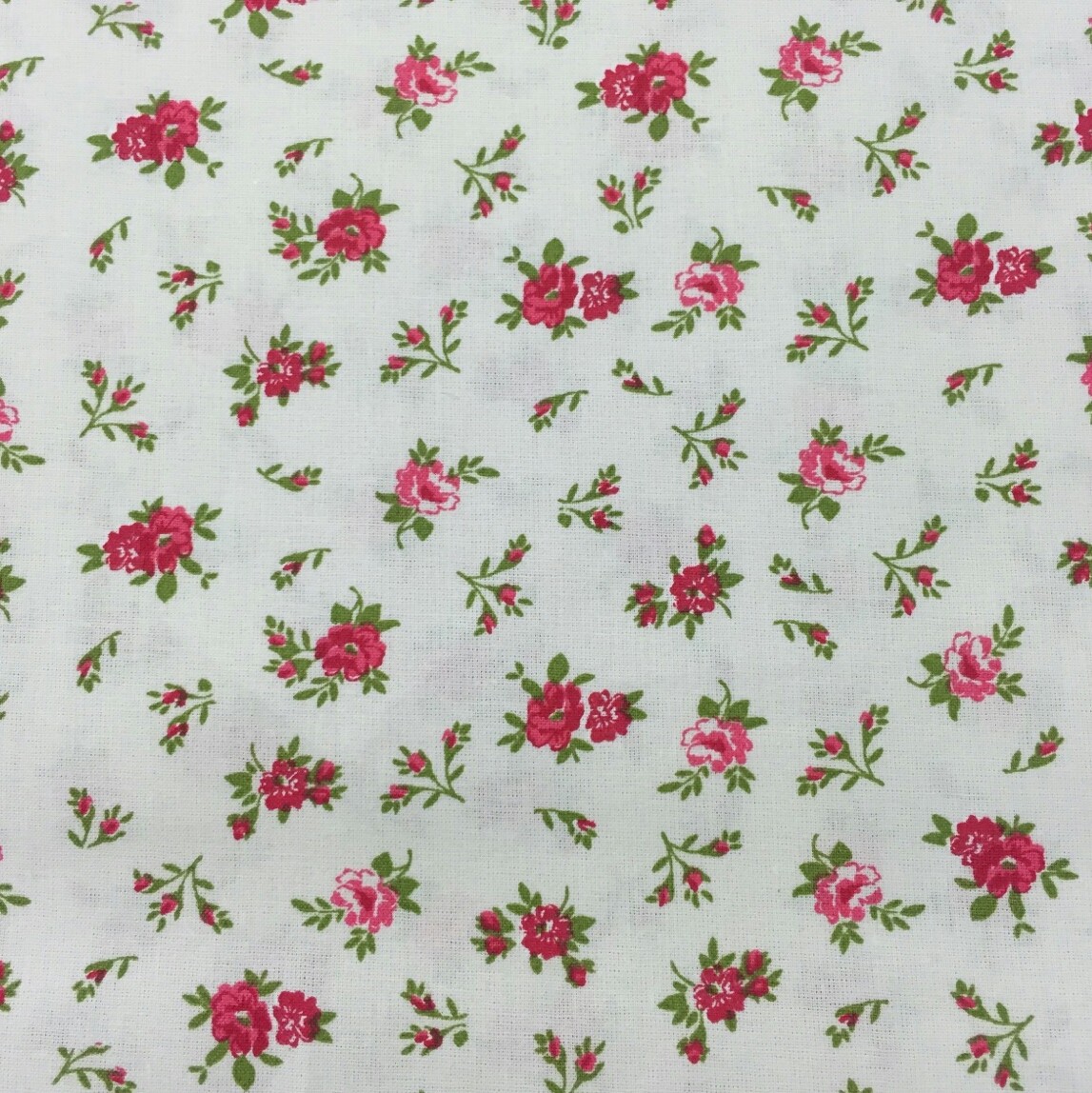2 colores rosas rosas tela flores Benartex patchwork tela de toalla