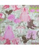Tela con vestimenta parisina en rosa - 10 x 145 cm