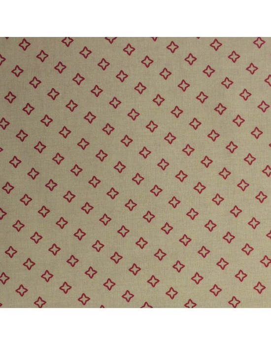 Tela beige con formas en rojo - 10 x 112 cm Tela beige con formas en rojo - 10 x 112 cm