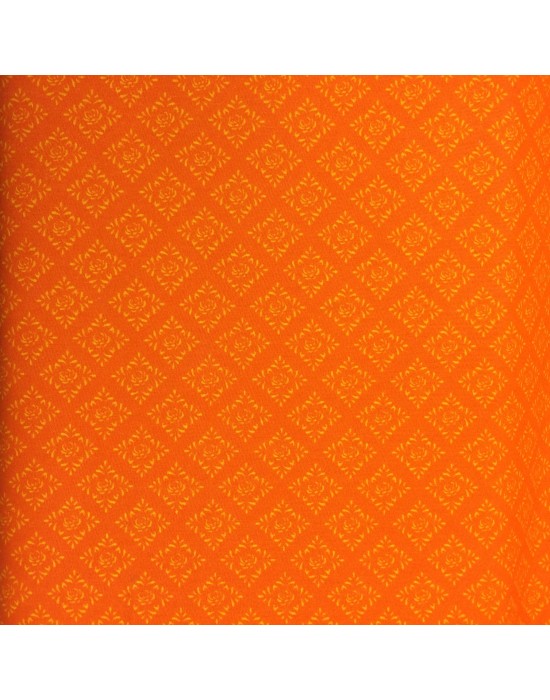 Tela naranja con formas en blanco - 10 x 150 cm Tela naranja con formas en blanco - 10 x 150 cm