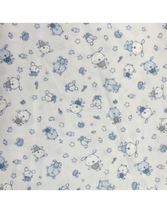 Tela con ositos en azul - 10 x 145 cm Tela con ositos en azul - 10 x 145 cm