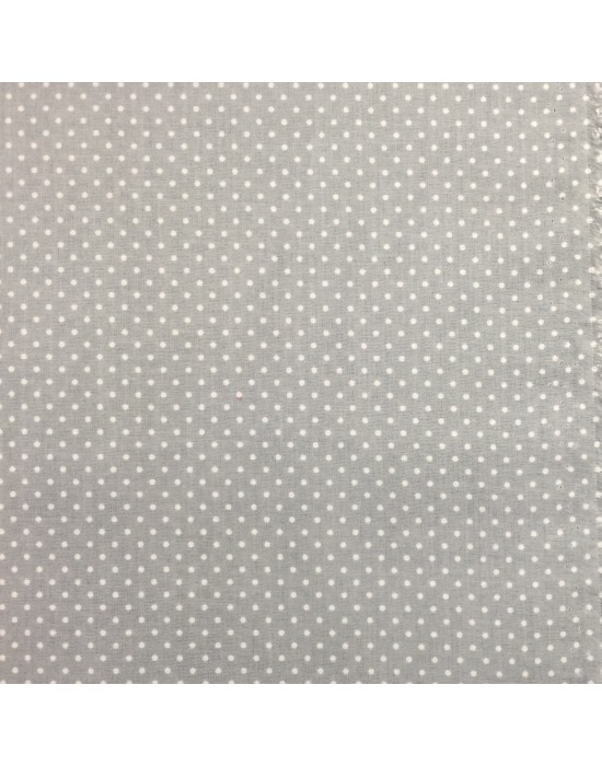 Tela lunares en blanco sobre fondo gris - 10 x 150 cm Tela lunares en blanco sobre fondo gris - 10 x 150 cm