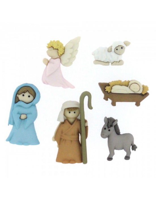 Botón decorativo belen navideño Botón decorativo belen navideño