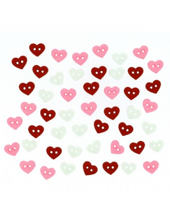 Botones Dress it up- Valentine Collection Micro Valentine Hearts