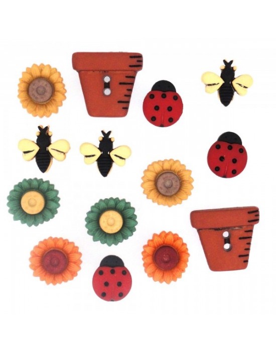 Botones Dress it up- Fall Collection Bugs And Blooms
