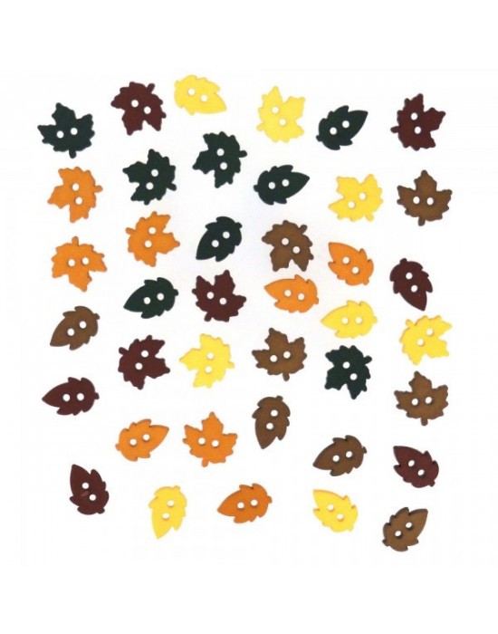 Botones Decorativos hojas otoñales
