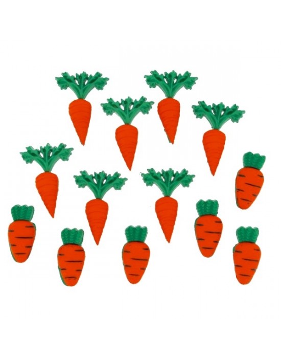 Botones Decorativos Zanahorias
