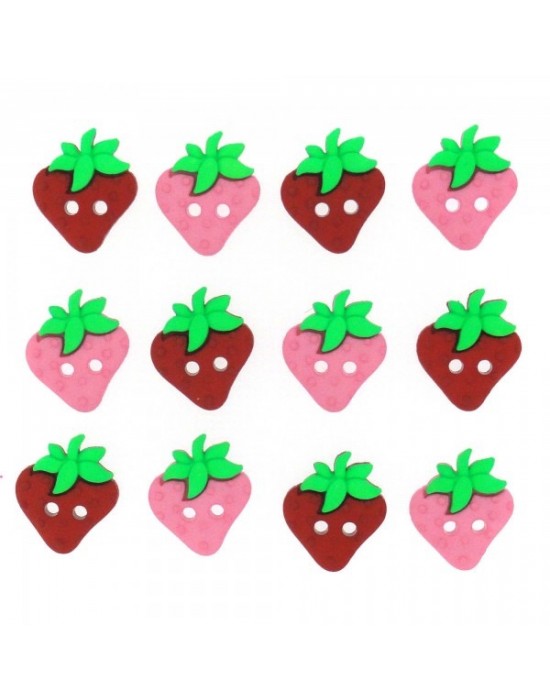 Botones Decorativos Fresas Botones Decorativos Fresas