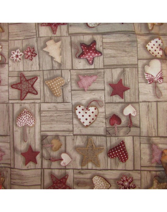 tela loneta falso patchwork navidad