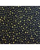 Tela Navidad azul estrellas doradas -10 x 140 cm