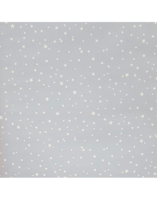 Tela patchwork azul empolvado con estrellas blancas   - 10 x 150 cm