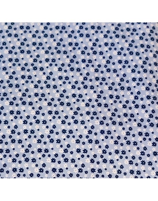 Tela cuadro azul y blanco 100% algodón Tela cuadro azul y blanco 100% algodón
