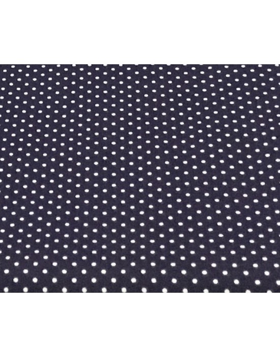 Tela con lunares blancos sobre fondo azul - 10 x 150 cm