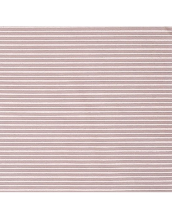 Tela patchwork rosa empolvado con rallas blancas  - 10 x 150 cm