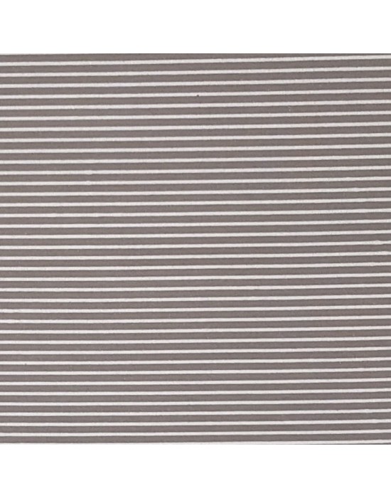 Tela patchwork marrón empolvado con rallas blancas  - 10 x 140 cm