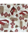 tala loneta navidad con casitas rojas