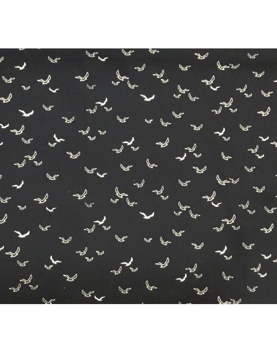 Tela  marino con gaviotas blancas - 10  x 140 cm