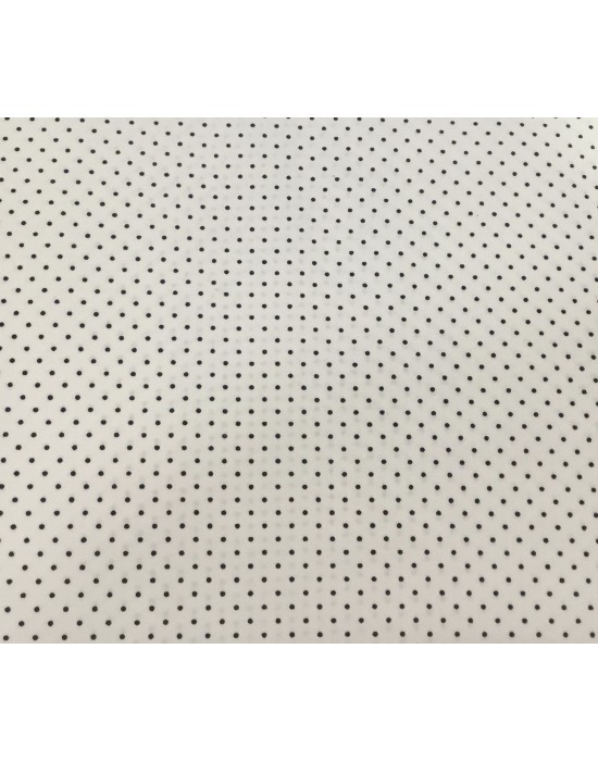 Tela patchwork blanca con lunares gris - 10 x 140 cm