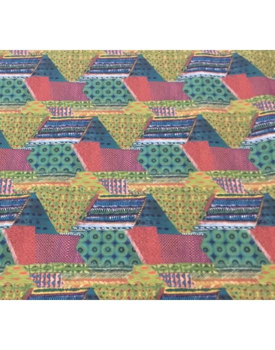 Tela patchwork formas y colores - 10 x 140 cm