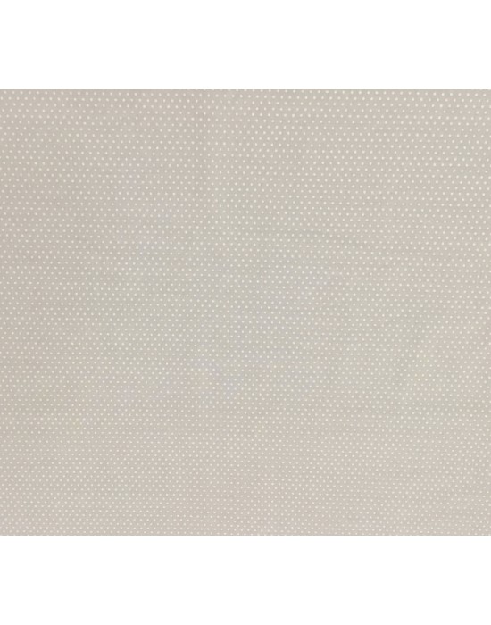 Tela lunares blancos fondo beige -10 x 140 cm
