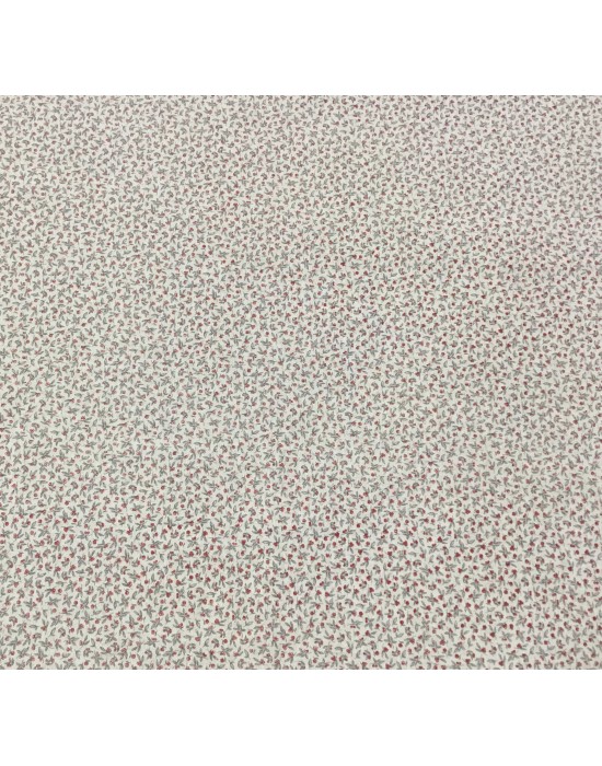 Tela lino de algodón con florecitas  - 10 x 140 cm