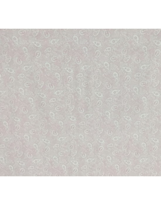 Tela beige con estampado cachemir en blancos -10 x 140 cm Tela beige con estampado cachemir en blancos -10 x 140 cm