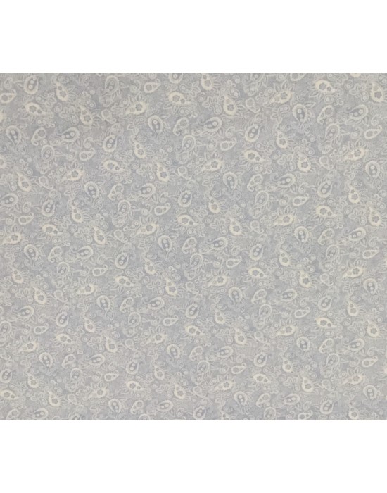 Tela azul con estampado cachemir en blancos -10 x 140 cm Tela azul con estampado cachemir en blancos -10 x 140 cm