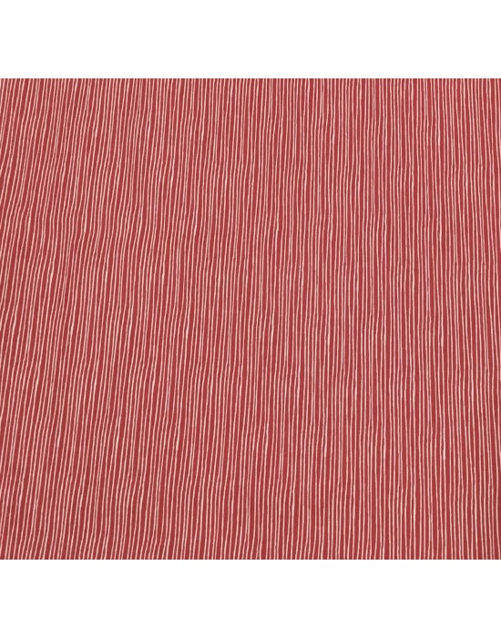 Tela con raya fina en blanco y rojo - 10 x 110 cm