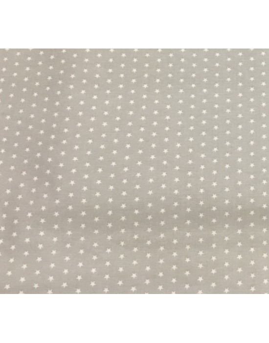 Tela con estrellas blancas sobre gris  - 10 x 140 cm