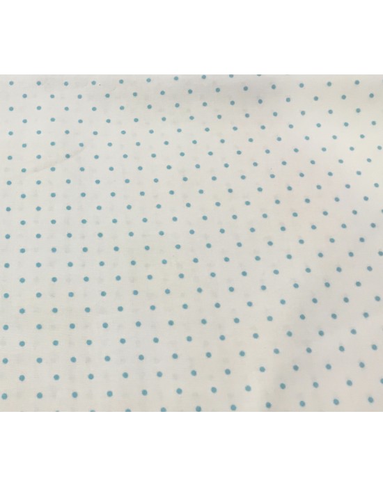 Tela con lunares beige sobre fondo verde claro - 10 x 110 cm
