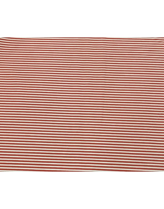 Tela rayada marinera en blanco y rojo - 10 x 110 cm