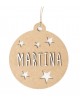 Bola de Navidad de madera personalizable