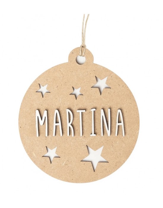 Bola de Navidad de madera personalizable